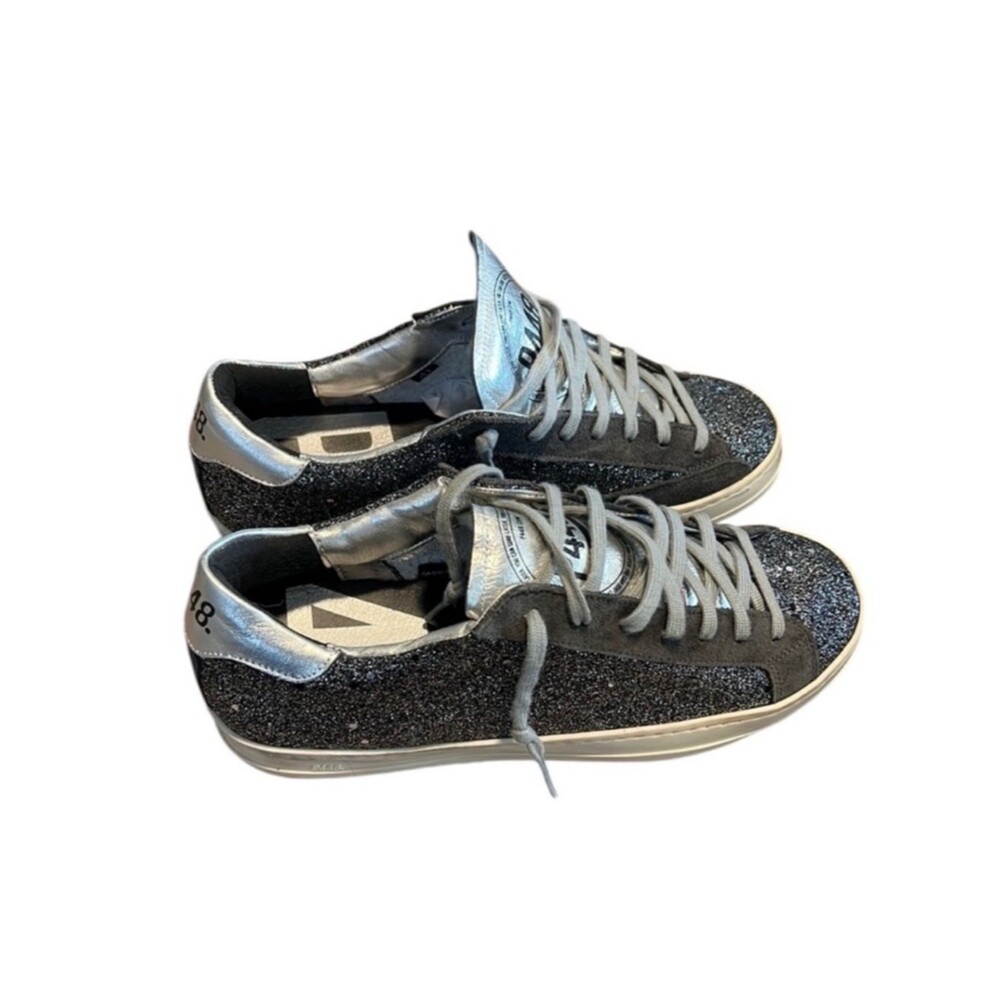 P448 Gray John Glitter Sneakers Size 41